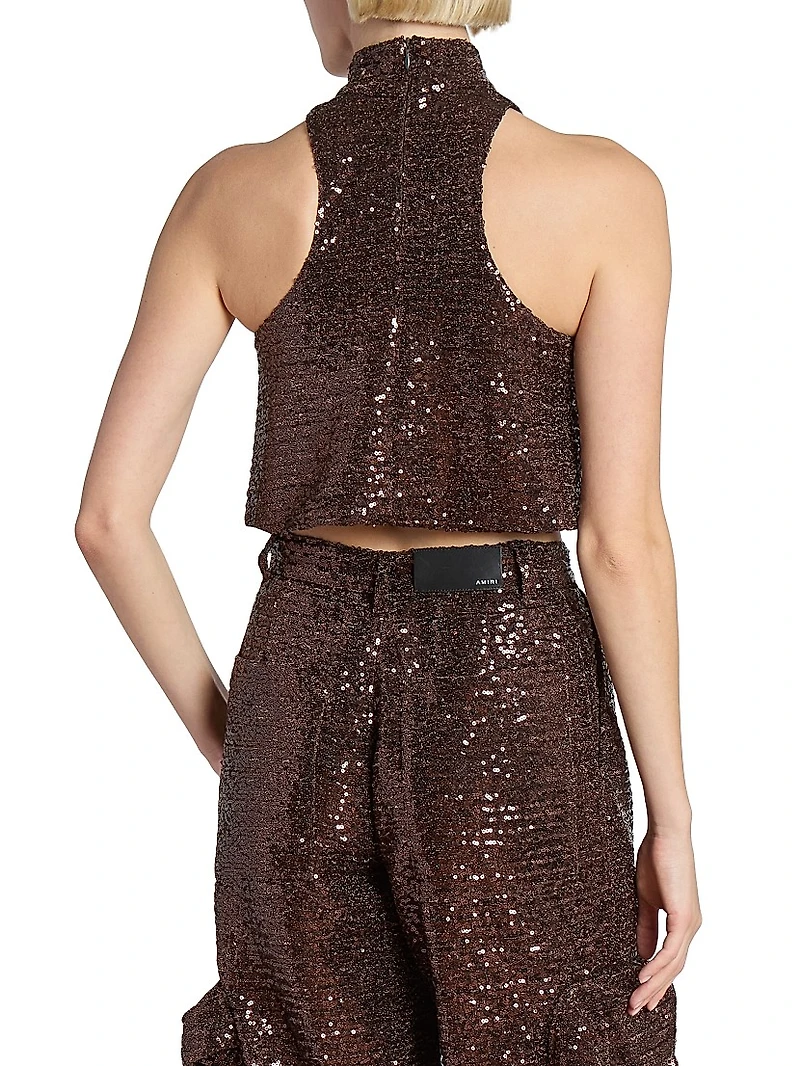 Sequin Halter Top