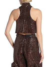 Sequin Halter Top