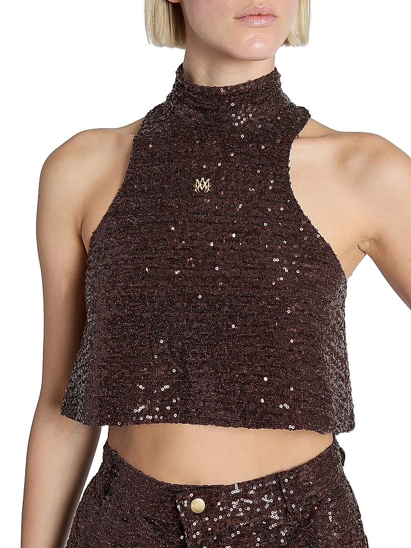 Sequin Halter Top