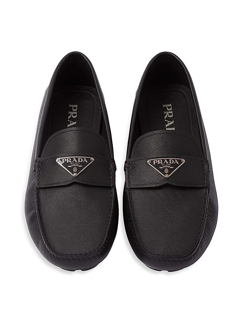Men's Saffiano Leather Driver Loafers