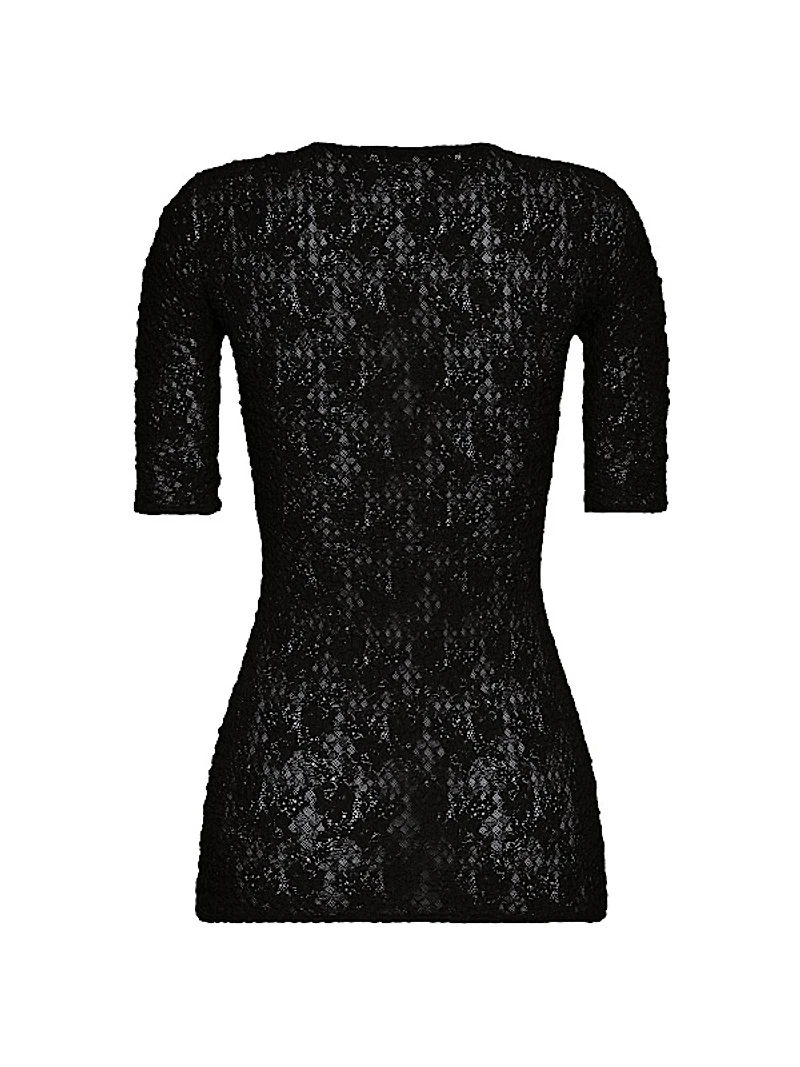 Floral Lace Short-Sleeve Top