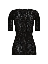 Floral Lace Short-Sleeve Top
