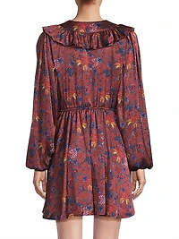 Tara Floral Satin Minidress