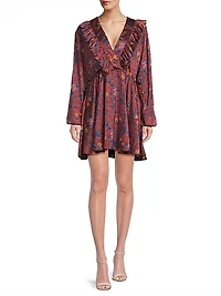 Tara Floral Satin Minidress