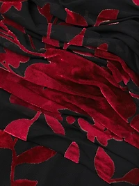 Tylia Floral Velvet Midi Dress