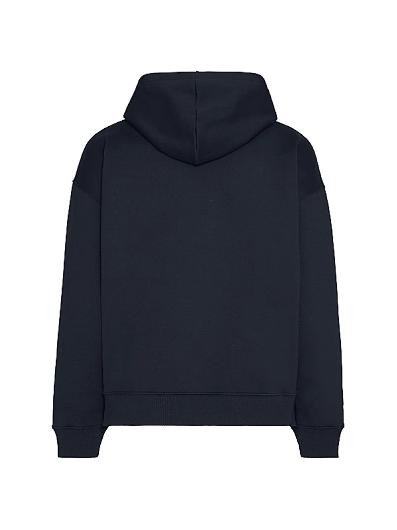 Cotton Sweatshirt with Hood, Zipper