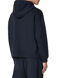 Cotton Sweatshirt with Hood, Zipper