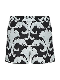 Nylon Swimsuit with Metamorphos Wall Print