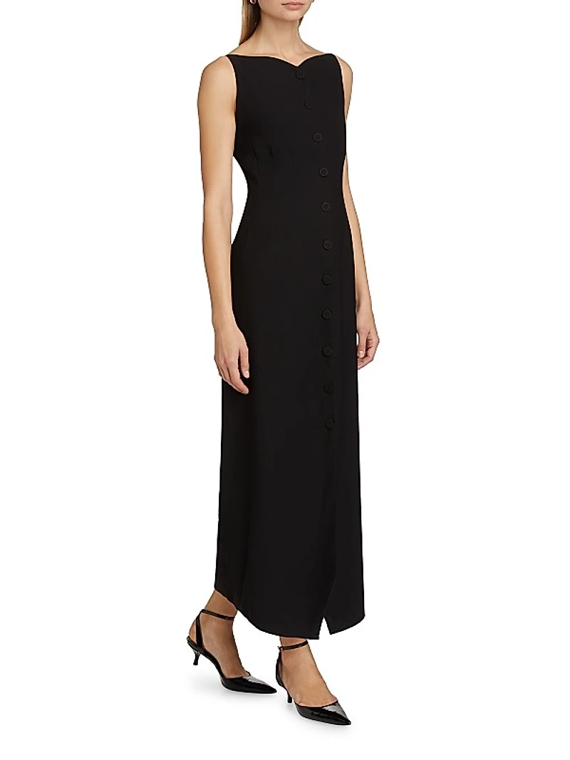 Bianca Twill Midi-Dress