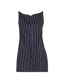 Magdalena Pinstripe Longline Top