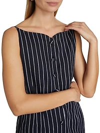Magdalena Pinstripe Longline Top