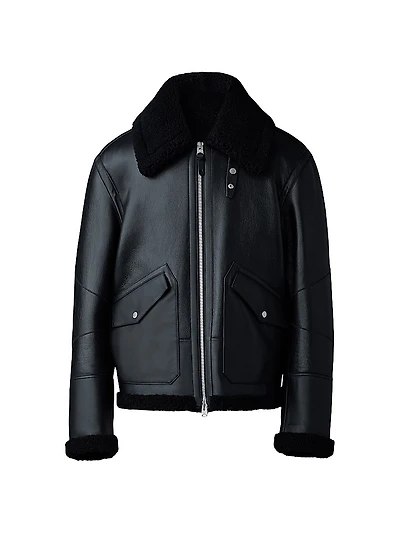 Atlas Shearling & Leather Aviator Jacket