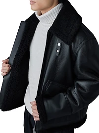 Atlas Shearling & Leather Aviator Jacket