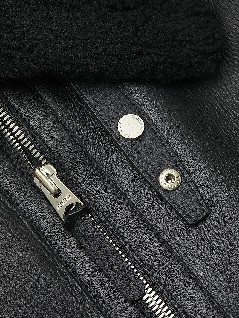 Atlas Shearling & Leather Aviator Jacket