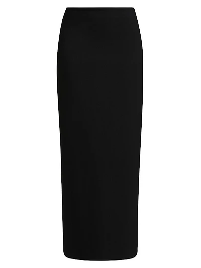 Samos Wool-Blend Pencil Midi-Skirt