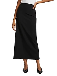 Samos Wool-Blend Pencil Midi-Skirt