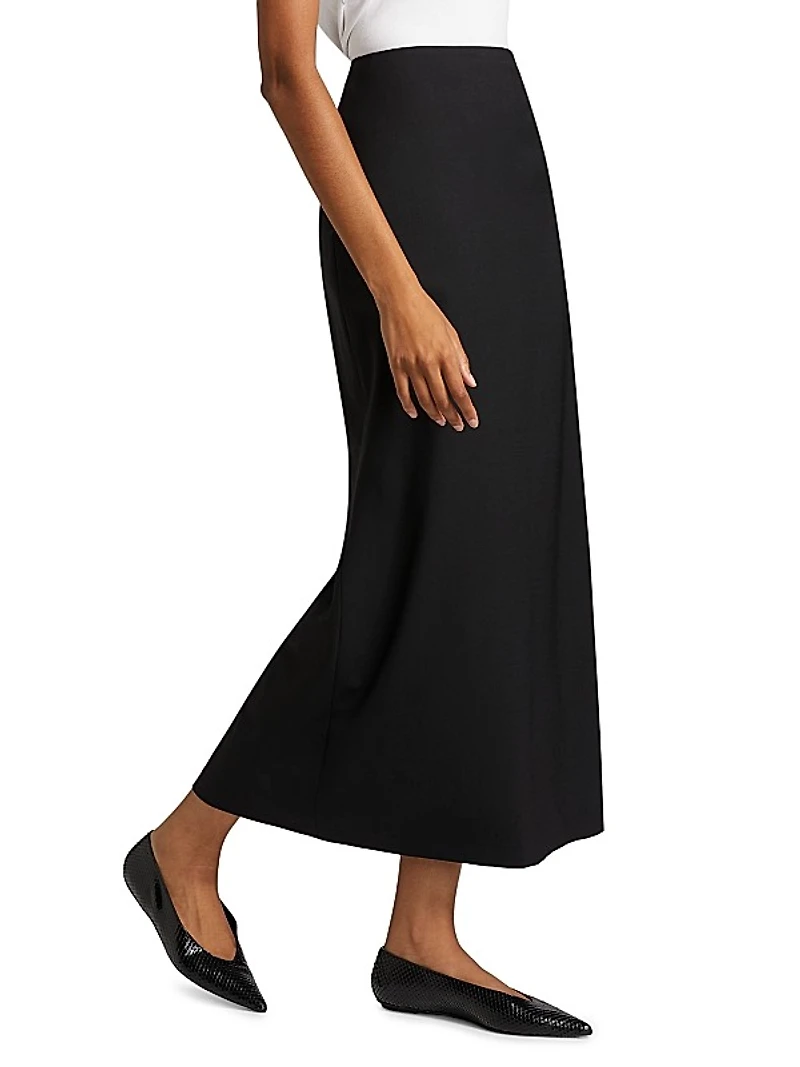 Samos Wool-Blend Pencil Midi-Skirt