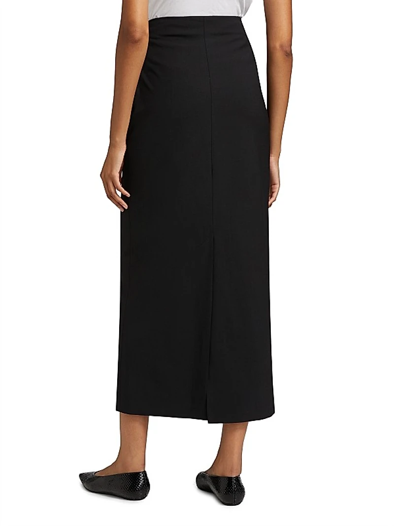 Samos Wool-Blend Pencil Midi-Skirt