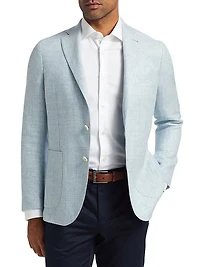 Linen & Wool Single-Breasted Blazer