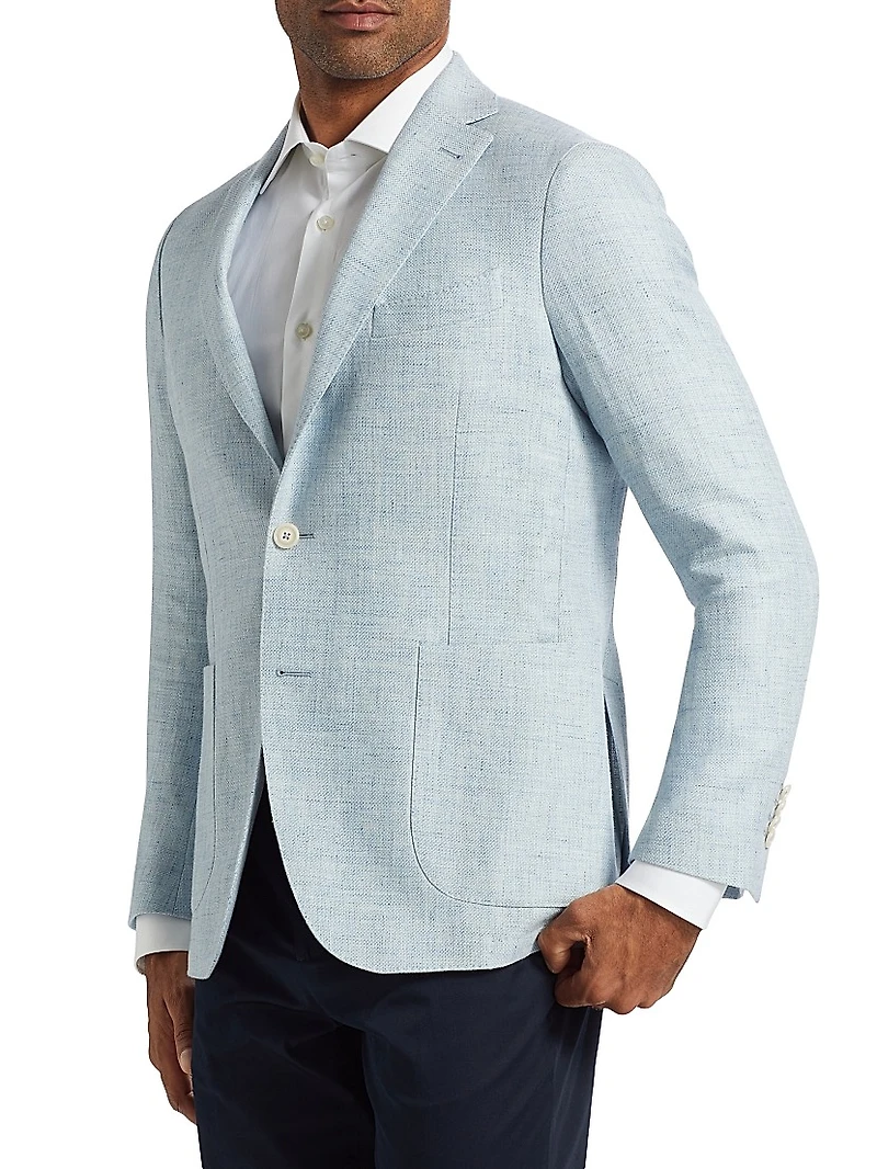 Linen & Wool Single-Breasted Blazer