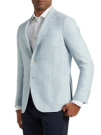 Linen & Wool Single-Breasted Blazer