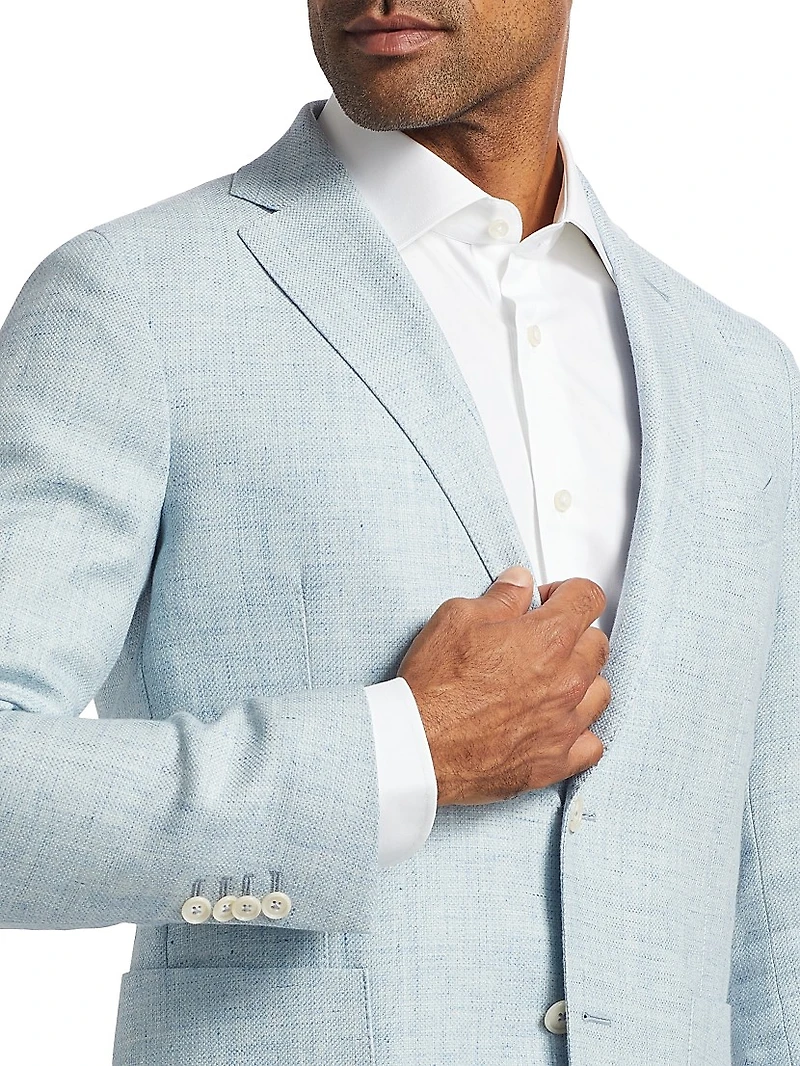 Linen & Wool Single-Breasted Blazer