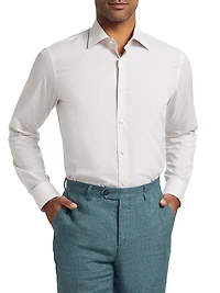 Heathered Cotton Dress Shirt
