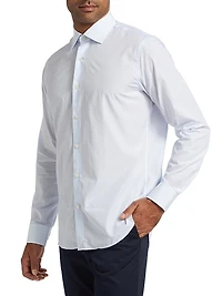Striped Cotton Twill Dress Shirt