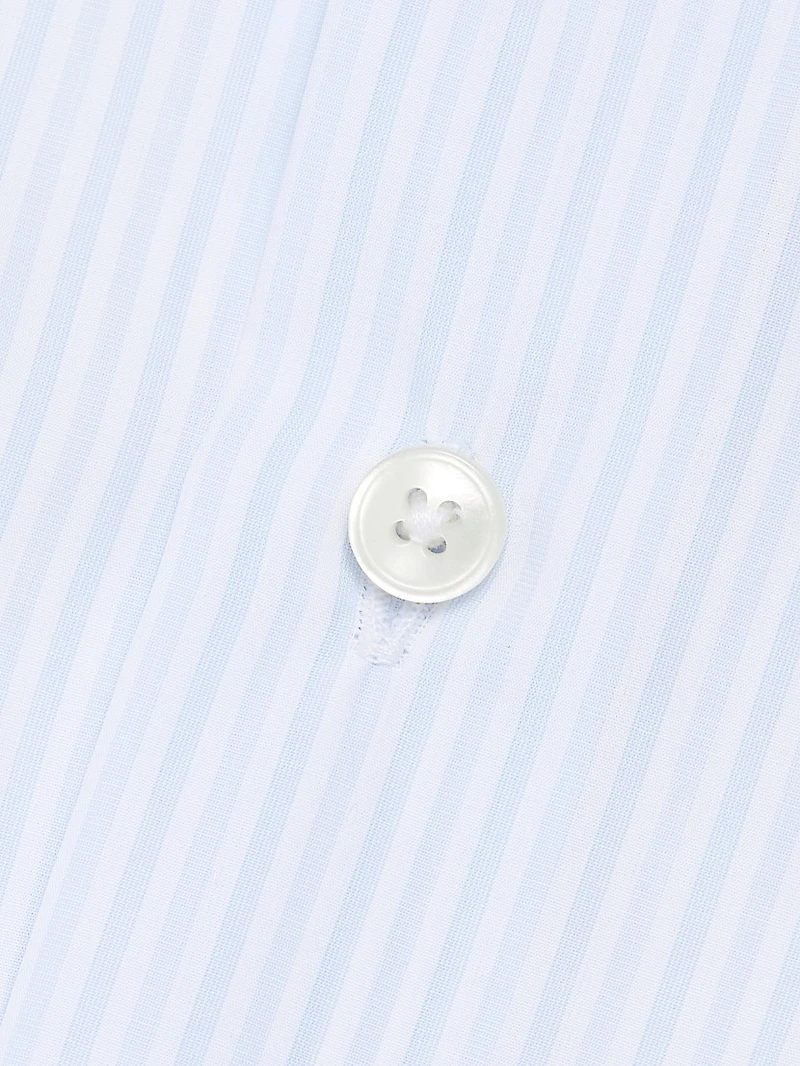 Striped Cotton Twill Dress Shirt