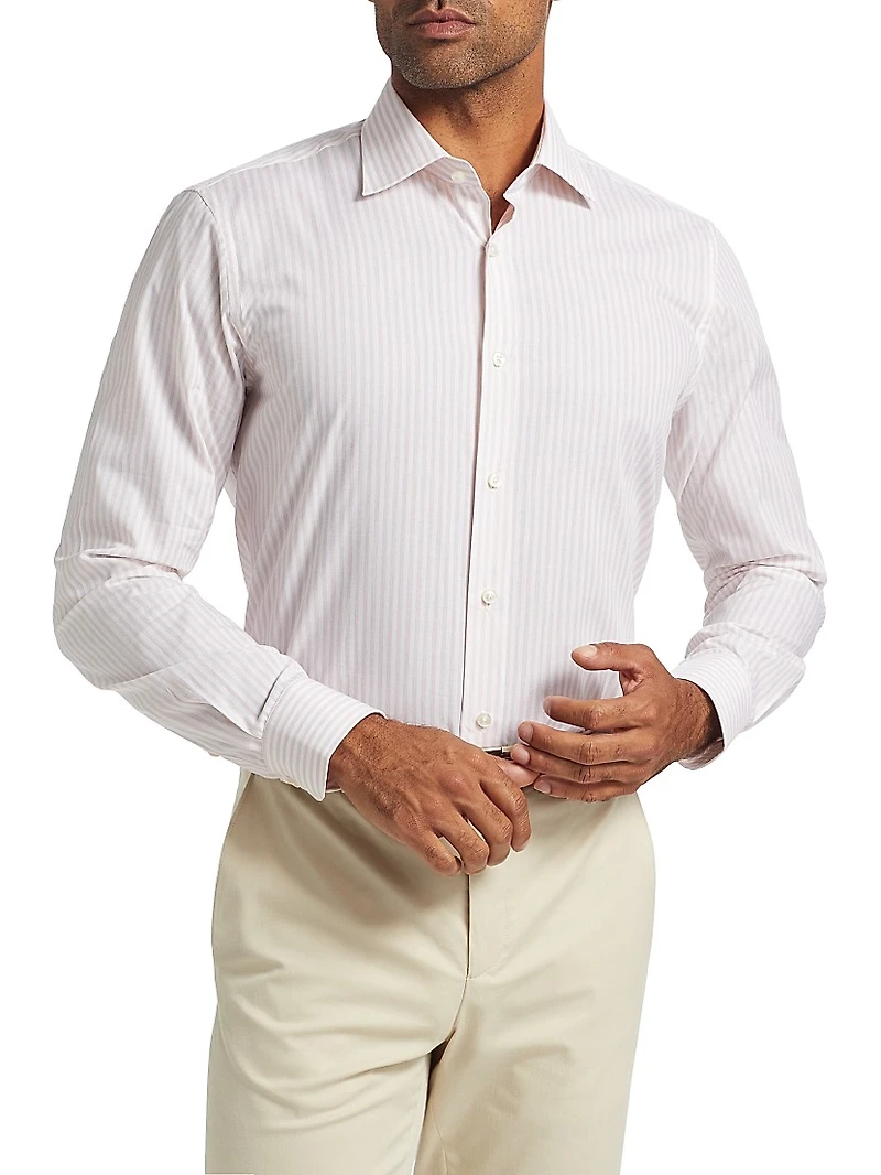 Striped Cotton Dress Shirt