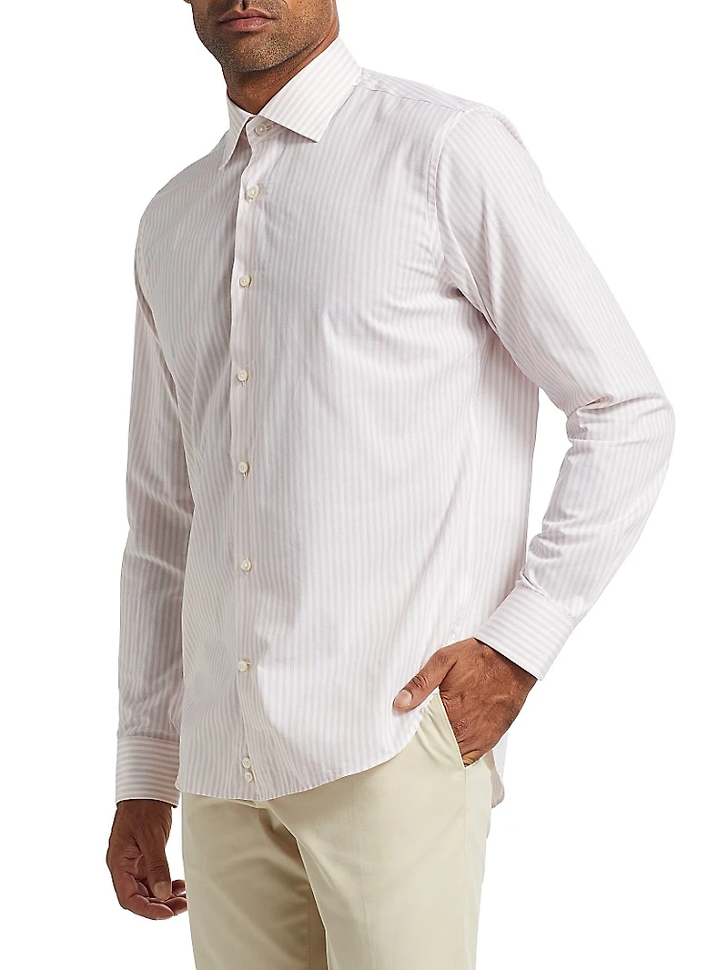 Striped Cotton Dress Shirt