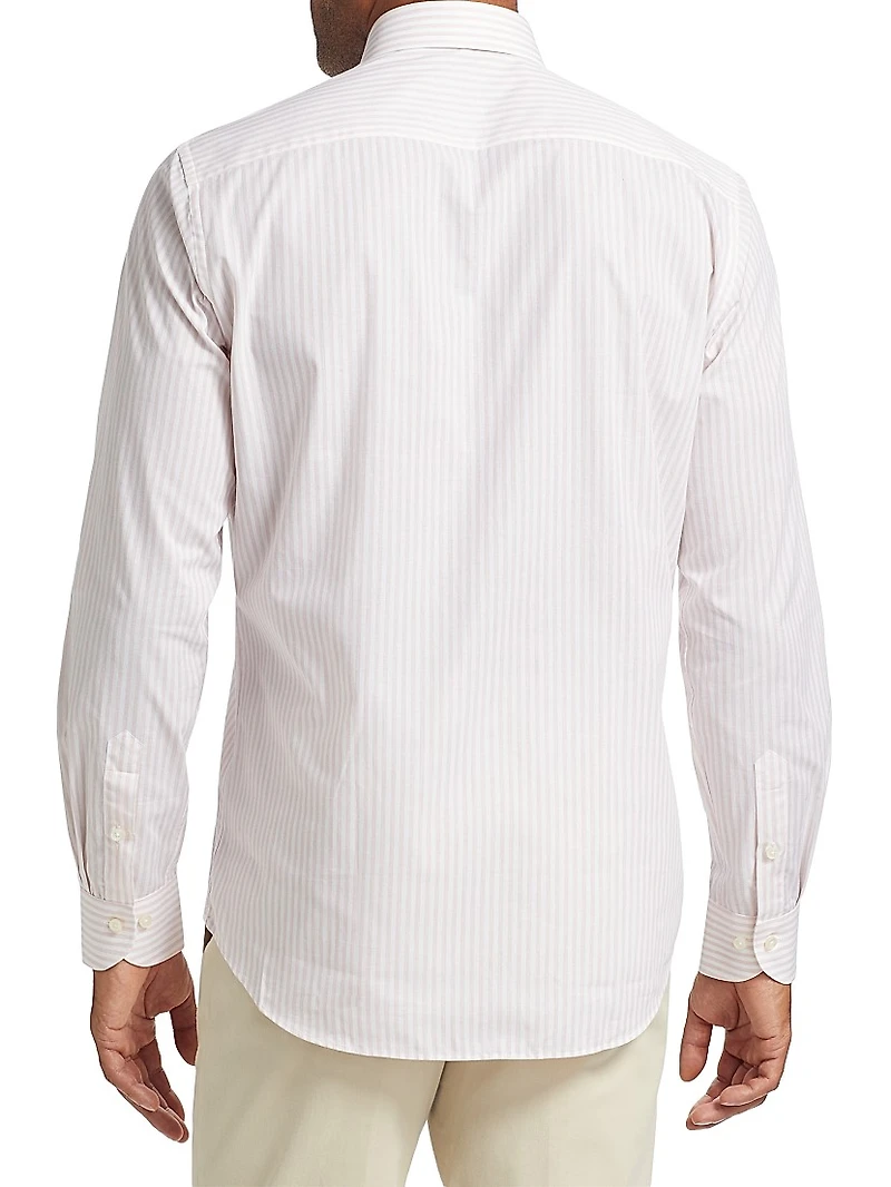 Striped Cotton Dress Shirt