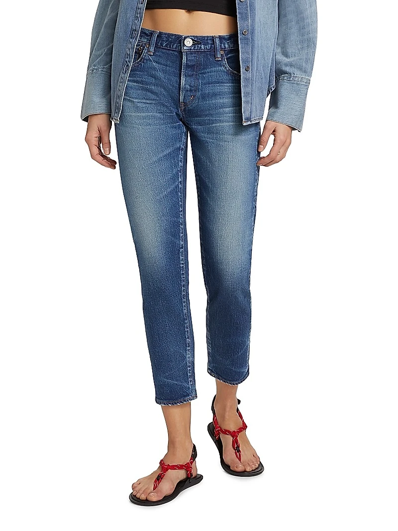 Gifford Tapered Low-Rise Crop Jeans