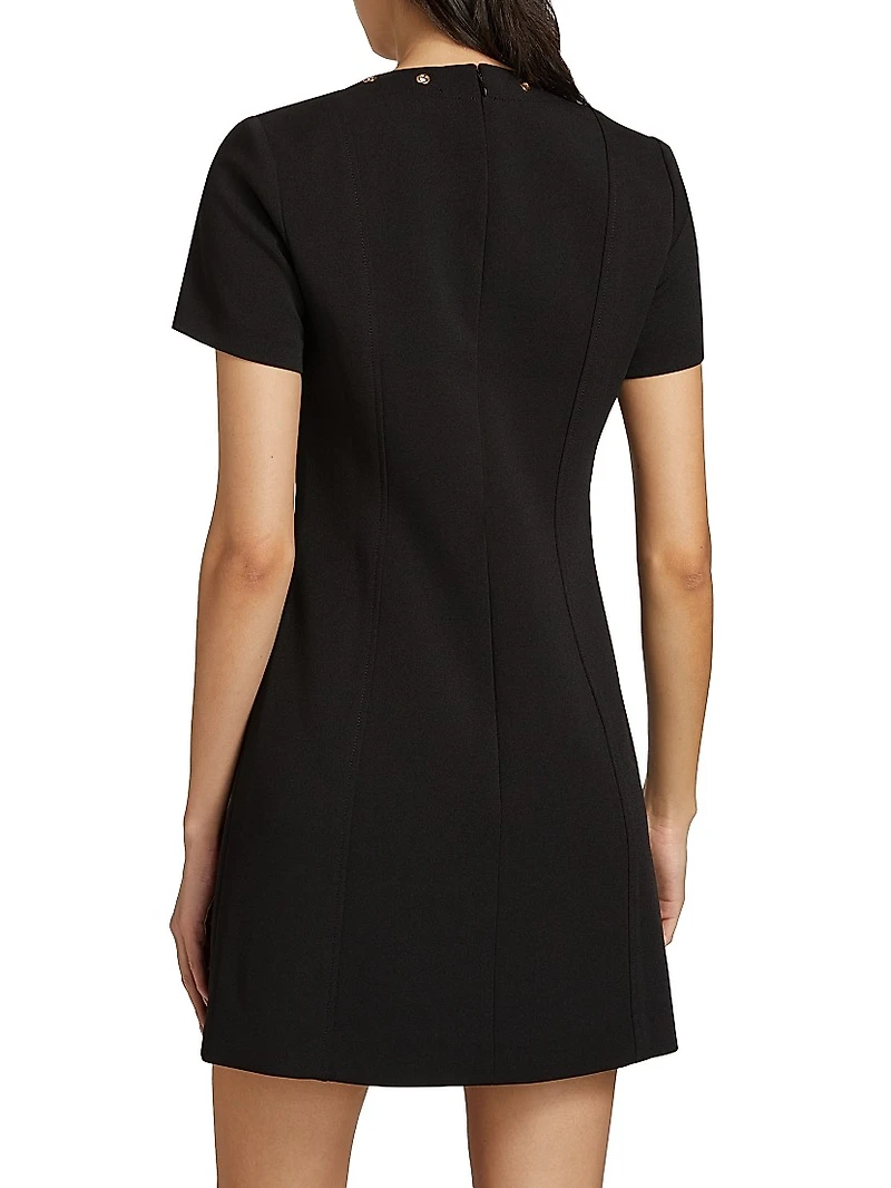 Cotton Short-Sleeve Minidress