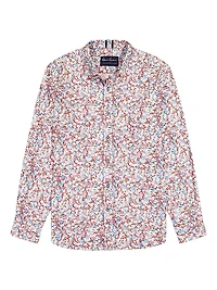 Kamari Printed Button-Down Long-Sleeve Shirt
