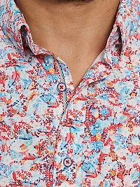 Kamari Printed Button-Down Long-Sleeve Shirt