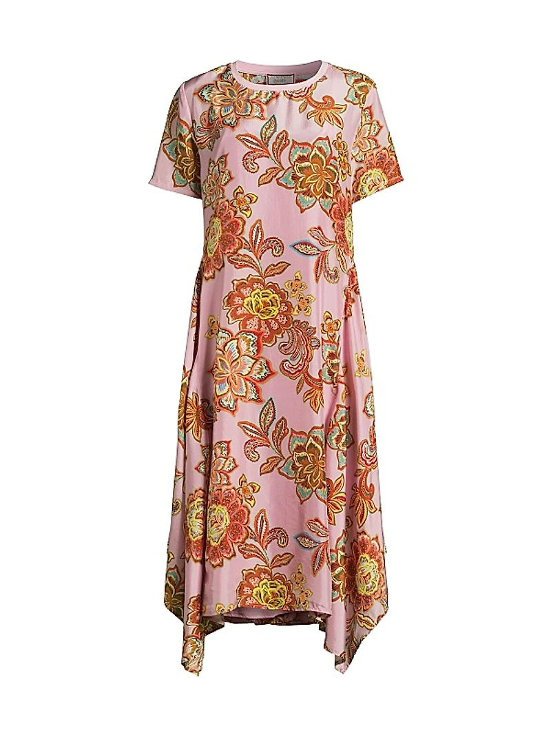 Messina Floral Silk Dress