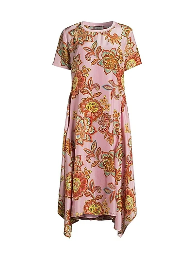 Messina Floral Silk Dress