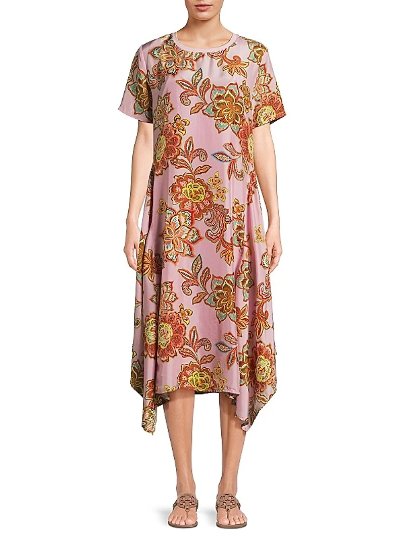 Messina Floral Silk Dress