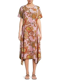 Messina Floral Silk Dress