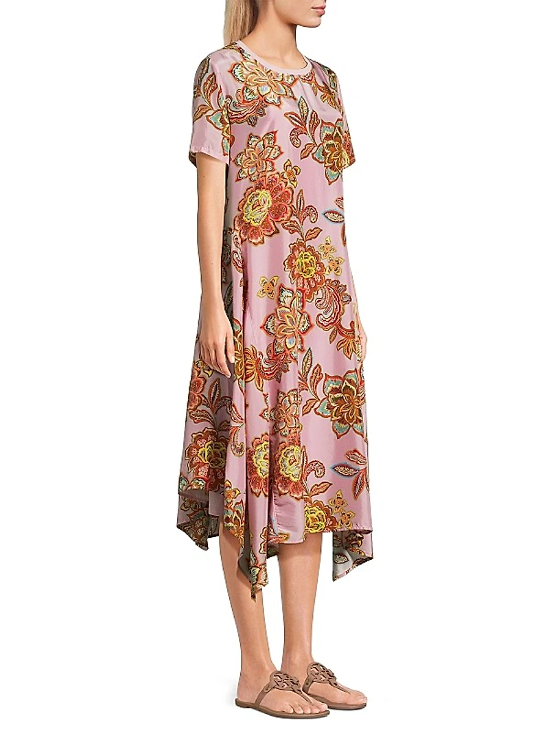 Messina Floral Silk Dress