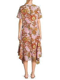Messina Floral Silk Dress