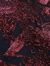 Floral Jacquard Peplum Top