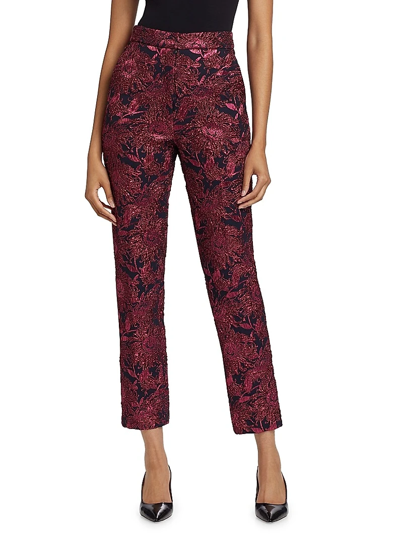 Demi Metallic Jacquard Pants