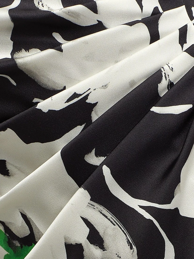 Floral Crêpe Sheath Midi-Dress