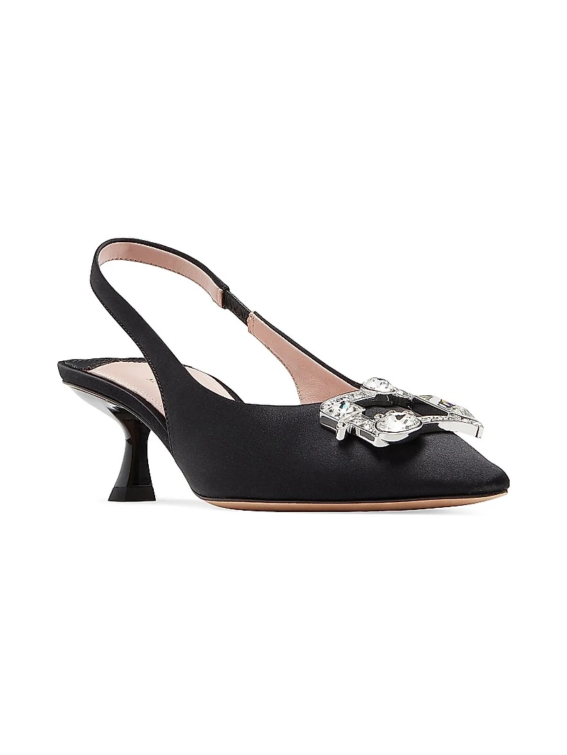 Casual Renata 50MM Crystal-Embellished Slingback Pumps