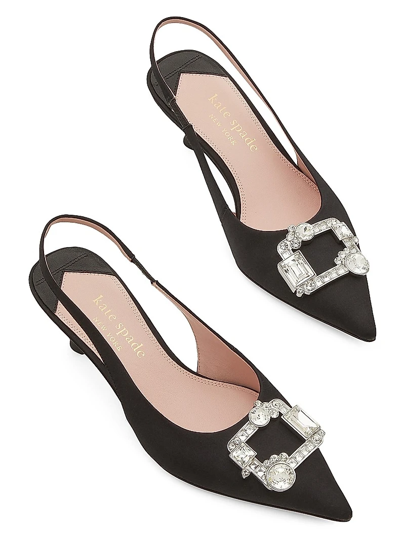 Casual Renata 50MM Crystal-Embellished Slingback Pumps