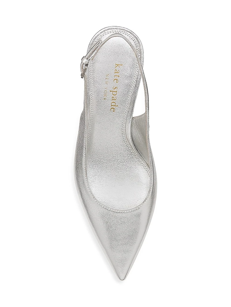 Soiree 60MM Metallic Leather Cork-Heel Pumps