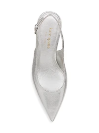 Soiree 60MM Metallic Leather Cork-Heel Pumps