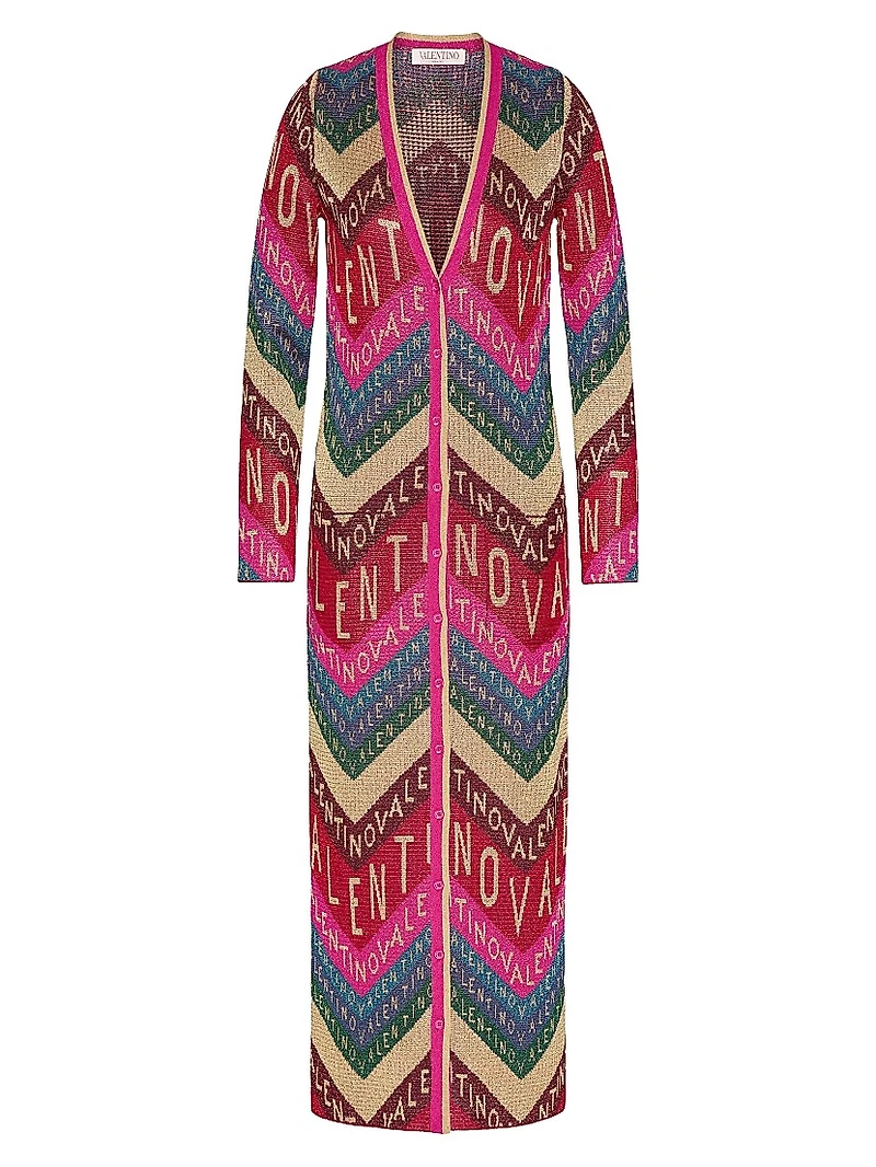 Chevron Lurex Cardigan